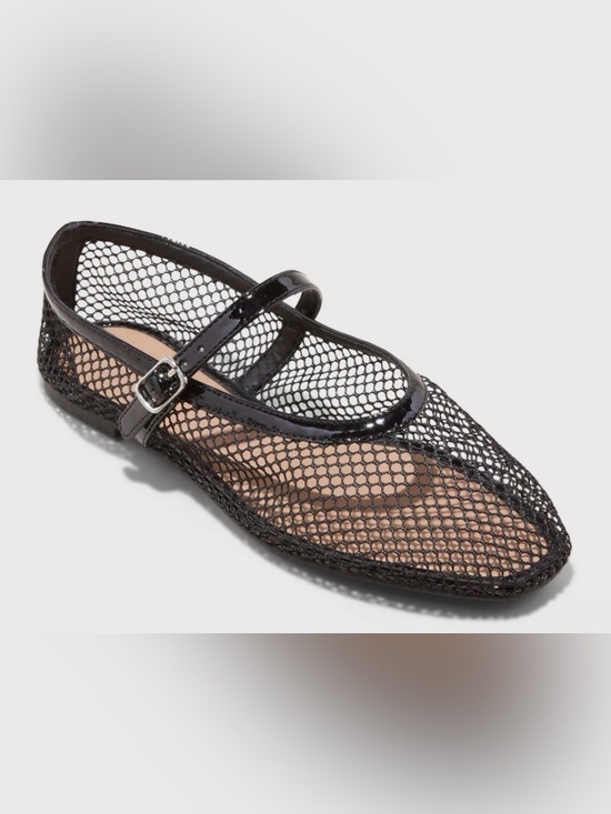 a new day Shoes - Size 10 Issa Mesh Mary Jane Ballet Flats  Memory Foam Insole  a new day Fishnet